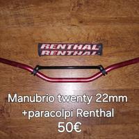 Manubrio twenty 22mm con paracolpi e manopole 