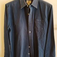 camicia Timberland lino e cotone blu scuro tg M