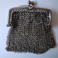 Antico borsellino portamonete in Argento 800