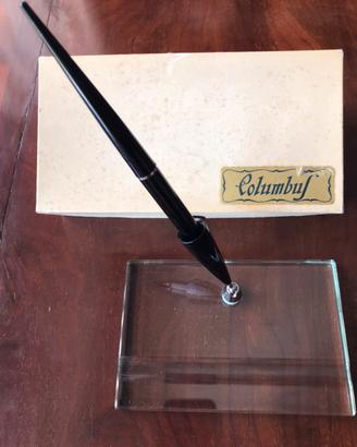 Columbus Base portapenna cristallo vintage