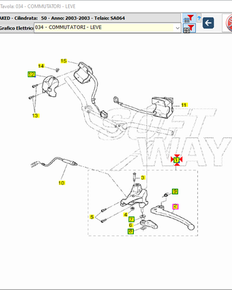 Comando freno post Yamaha BW'S 50 5JHH29100000