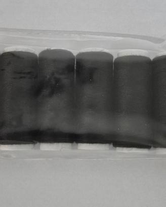 Set di 6 rocchetti filo da cucire nero