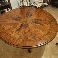 TAVOLO ROTONDO D'EPOCA  IN LEGNO MASSELLO