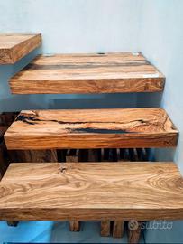 Gradini in ulivo massello