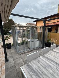 Box in acciaio per cani + cuccia coibentata