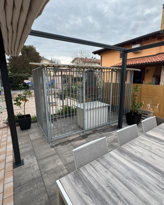 Box in acciaio per cani + cuccia coibentata