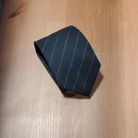 Cravatta Etro, nera e grigia, 100% lana