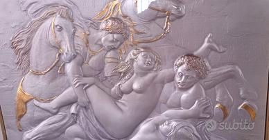 quadro con argento 925 - Il Ratto delle Sabine