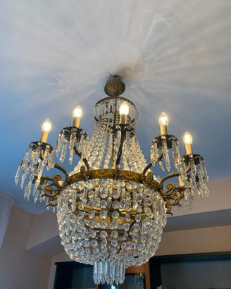 Lampadario CANDELIERE chandelier antico 17 luci