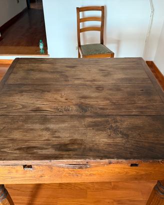 tavolo antico di legno di castagno anni 900