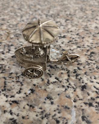 Miniatura carretto gelati in argento