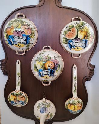 SERVIZIO COMPLETO DA PARETE IN CERAMICA DI BASSANO
