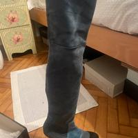 Stivali in campscio azzurri