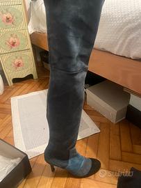 Stivali in campscio azzurri