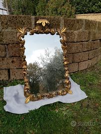 Specchio cornice antica dorata