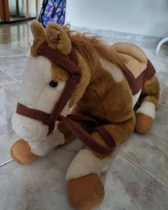 Cavallo Pony Steso Cm 60 Peluche Lelly Italiano Gi