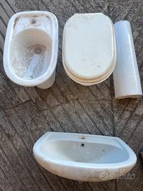 Set bidet tazza lavandino ottme condizioni Azzurra