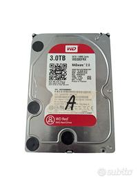 Hard Disk Wd Red 3Tb 3.5 Sata Nas Enterprise Usato