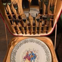 Set da dessert vintage con piatto Heinrich & Co.