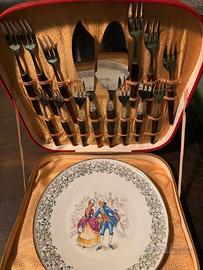 Set da dessert vintage con piatto Heinrich & Co.