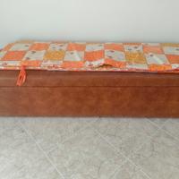 Panca il legno e pelle 