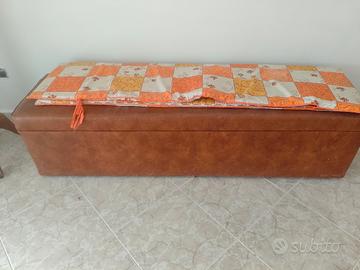 Panca il legno e pelle 