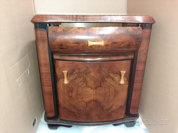 Mobile bar con giradischi e porta LP anni 40/50