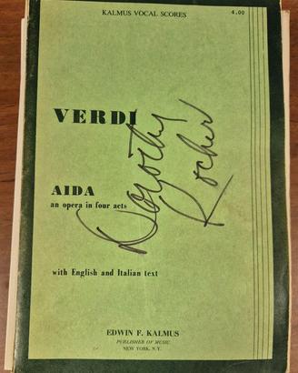 Spartito Aida per canto e pianoforte bilingue