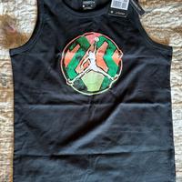 Canotta Jordan nera con stampa frontale, taglia S