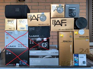 scatole nikon lumix tamron