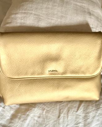 Pochette in pelle vera color oro Max&Co