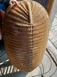 Culla letto neonato legno vimini ferro battuto