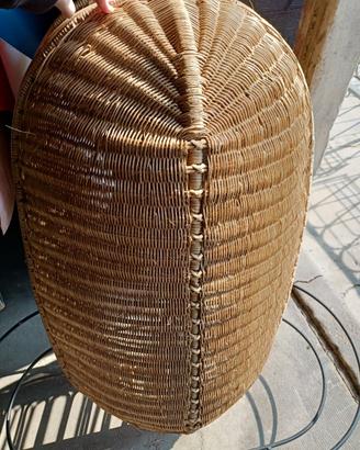 Culla letto neonato legno vimini ferro battuto