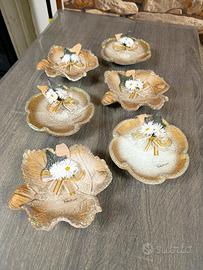 Centri tavola in ceramica glitterati 