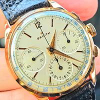 zenith 38mm oro 18kt tricompax cal.156 garanzia.12