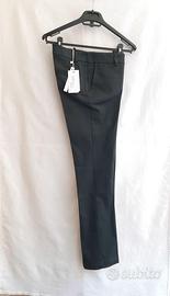 Pantalone svasato, vita bassa cotone, verde Nuovo