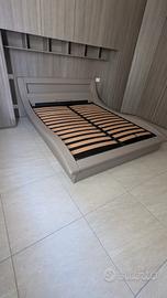 Letto matrimoniale contenitore con rete