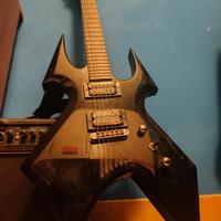 Bc rich warlock horns headstock BLACK