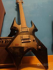 Bc rich warlock horns headstock BLACK
