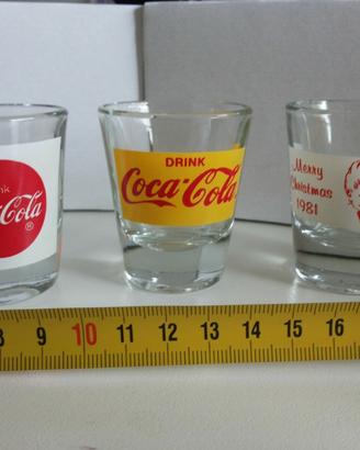 Tris di bicchierini "one shot" Coca Cola