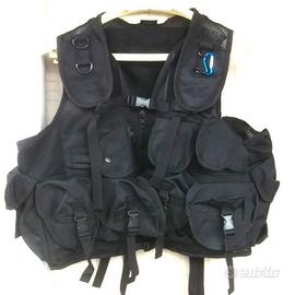 Tactical Vest nero blu Miltec originale completo
