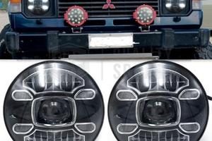 FARI LED Anteriori MITSUBISHI PAJERO 1 Bianco Puro