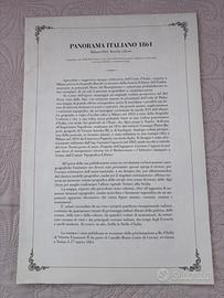 Litografia Panorama ltaliano 1861