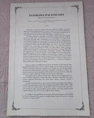 Litografia Panorama ltaliano 1861