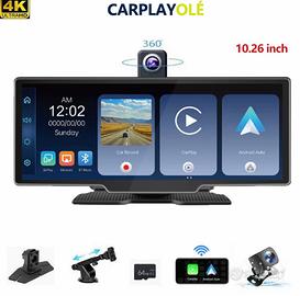Stereo portatile 4K HDR da 10,26”,carplay wireless