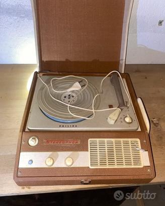 Giradischi Valvolare Philips Vintage Portatile