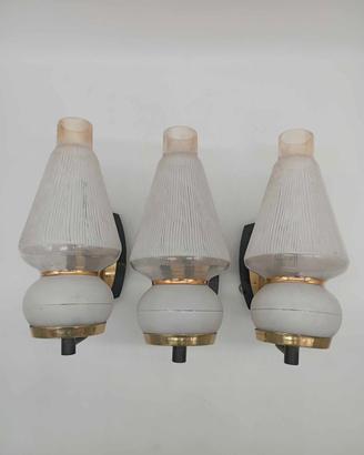 Tre Lampade Applique Design Murano