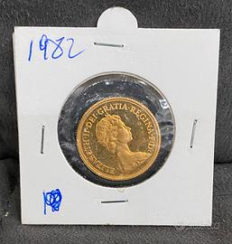 Sterlina d'Oro Regina Elisabetta II Coroncina