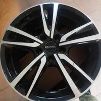 Mak Cerchioni ruota nero  e acciaio perfetti