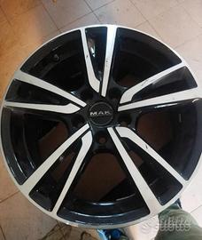 Mak Cerchioni ruota nero  e acciaio perfetti